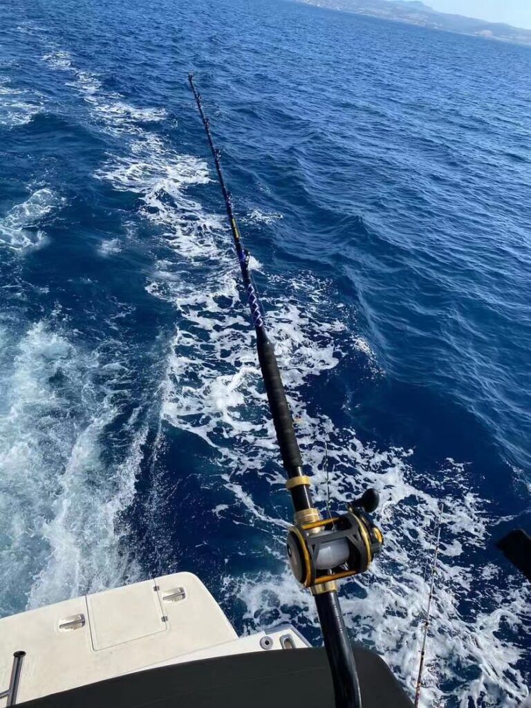 Topline Tackle Ocean Boat Trolling Fishing Rods Fiberglass Material Deep  Sea Rod 100lbs 130lbs 2+1Roller Guide Big Game Rod